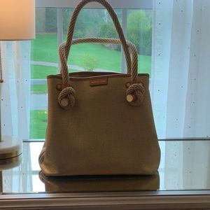 Michael Kors Maritime rope handle LG canvas tote